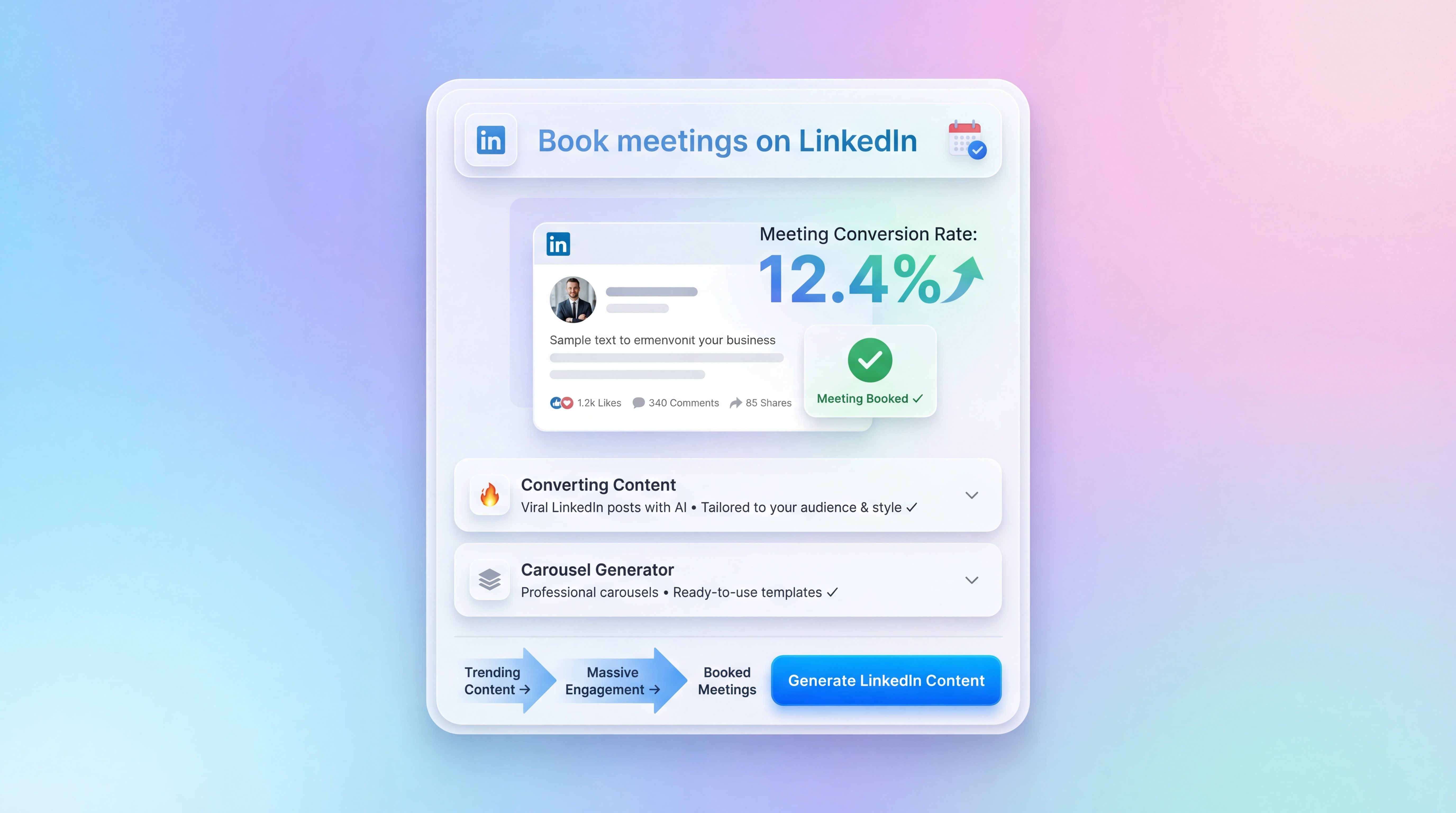 Book meetings on LinkedIn